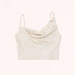 NWOT ABERCROMBIE satin asymmetrical cowlneck cami